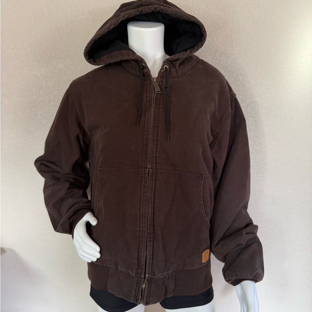 Noble Outfitters Canvas Brown Hooded Men’s Jacket Size M